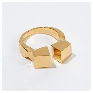 India Hicks Leticia Ring Womens M/L 7-7.5 Gold Multi-Stab Statement Jewelry